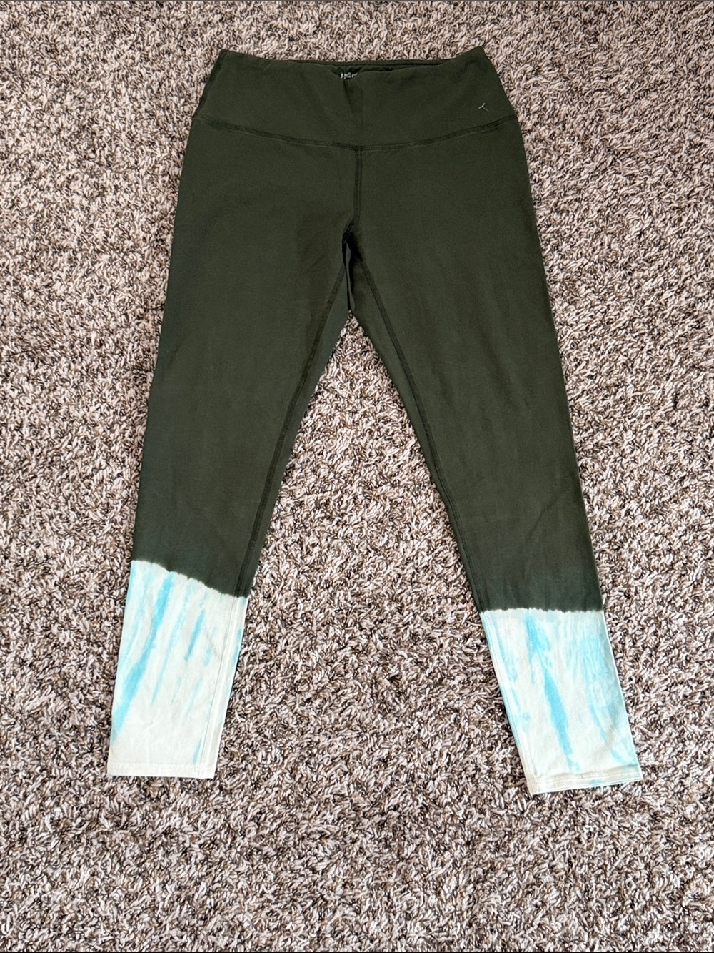 J Jill Pants Womens Small Green Blue Tie Dye Leggings Pull On